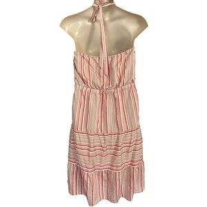 halter stripe midi dress.